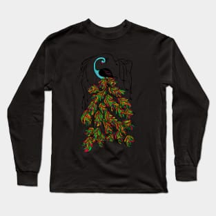 Vibrant Jungle Peacock Long Sleeve T-Shirt